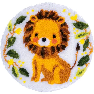 Vervaco Latch Hook Rug Lion Design Diamond 55 cm