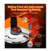 Usknxiu 3KG Propane Melting Furnace Kit Clay Graphite Crucible Gloves Tong 1400W 2000F Casting Refining Smelting Gold Silver Copper Aluminum Brass Melting Casting Tool view 2
