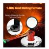Usknxiu 3KG Propane Melting Furnace Kit Clay Graphite Crucible Gloves Tong 1400W 2000F Casting Refining Smelting Gold Silver Copper Aluminum Brass Melting Casting Tool view 3