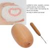 Darning Egg for Socks, Wooden Darning Egg with Latch Hook Wooden Darning Supplies for Pants Socks Clothes view 2