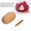 Darning Egg for Socks, Wooden Darning Egg with Latch Hook Wooden Darning Supplies for Pants Socks Clothes view 3