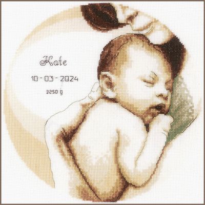 Vervaco Counted Cross Stitch kit Mom and Baby, 23x21cm, DIY
