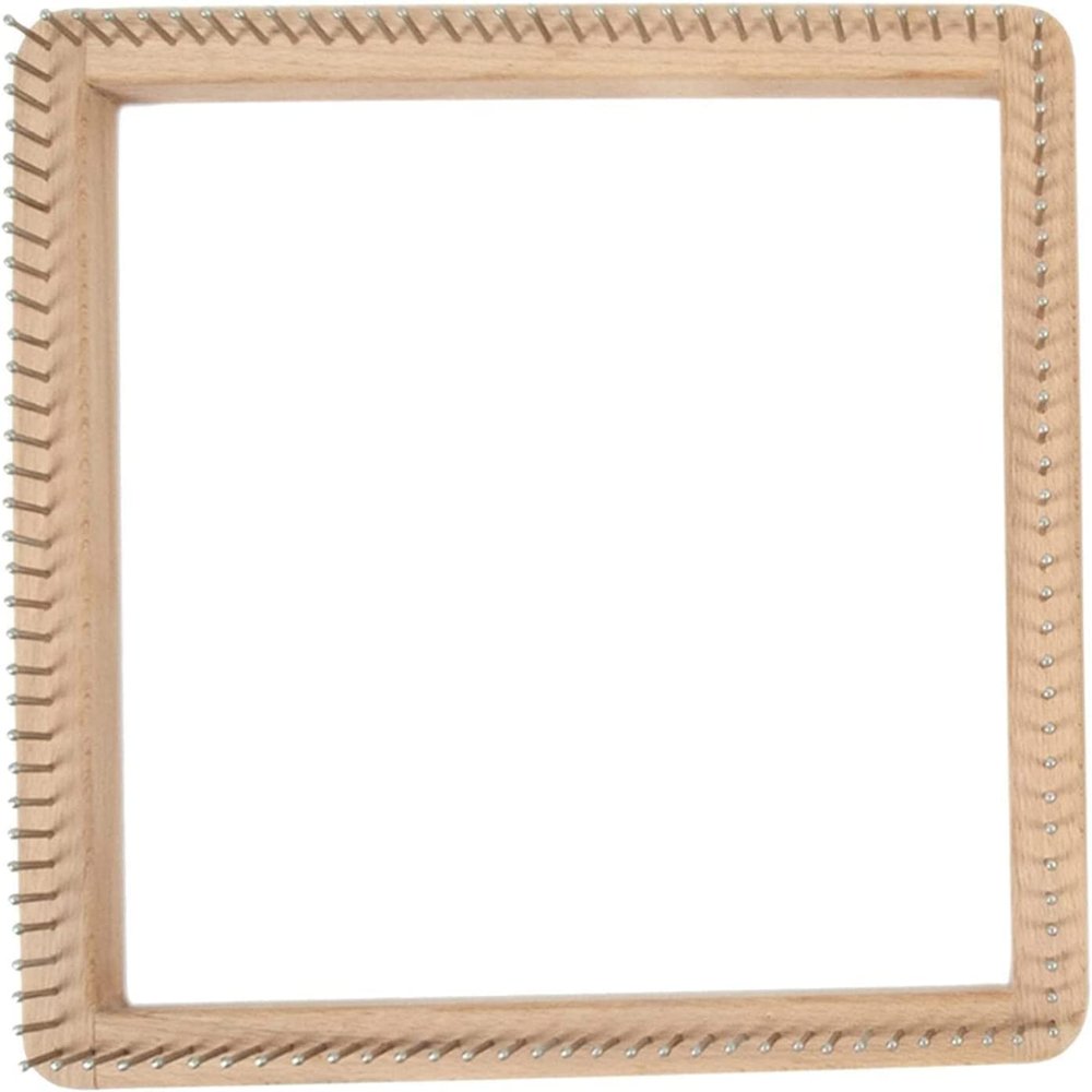 Square Handmade Knitting Tools, DIY Board Wood Accessories Pegs Tools Multifunctional for Bags Toys Scarf Children Beginners (30x30cm)