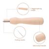 Wooden Felting Needle Handles, 5PCS Wood Color Multipurpose Hand Made DIY Wooden Needle Holders for Wool Felt Needle Felt and Other Handicrafts view 3