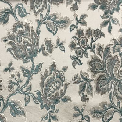 Decora Furnishings Luxurious Premium Jacquard Floral Design Furnishing Fabric for Upholstery, Window Treatments, Craft - Width 54 inches - Fabric by The Yard (Sapphire Blue)