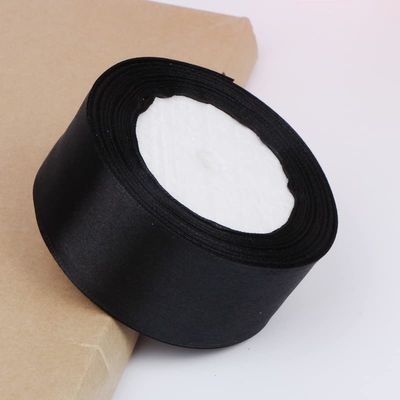 25 Yards/Roll 40mm Silk Satin Ribbon Suitable for Wedding Birthday Party Gift Wrapping Christmas Halloween Festival Decoration DIY Crafts (Color : Black, Size : 40mm)