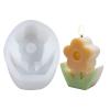 Flowers Candle Mold, Unique Candle Molds for Candle Making, Cute Minimalist Candle molds Epoxy Mold for DIY Desk Decor, Home Table Romantic Decoration (Flowers 2) view 1