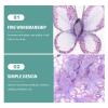 50pcs Purple Butterflies DIY Mesh Glitter Craft Butterfly Wall Decor Wedding Decorations for Wedding Party Cake Ornaments view 4