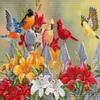 Luca-S Cross Stitch Kit - Backyard Birds with Daylilies, BU5024 view 1