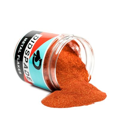 2oz Sunrust 0.004" Ultra Fine Metallic Flake | Premium Orange Glitter for Epoxy, Resin, Nail Art, Tumblers, Multi-Purpose
