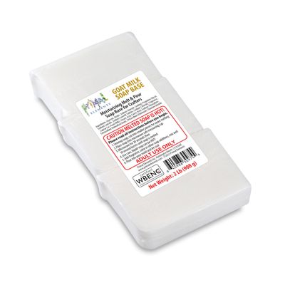 Primal Elements Goat Milk Soap Base - Moisturizing Melt and Pour Glycerin Soap Base for Crafting and Soap Making, Easy to Cut - 2 Pound