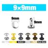 100 Sets Metal Double Cap Rivets Stud Round Nail Rivet,Gold,9x9mm view 2