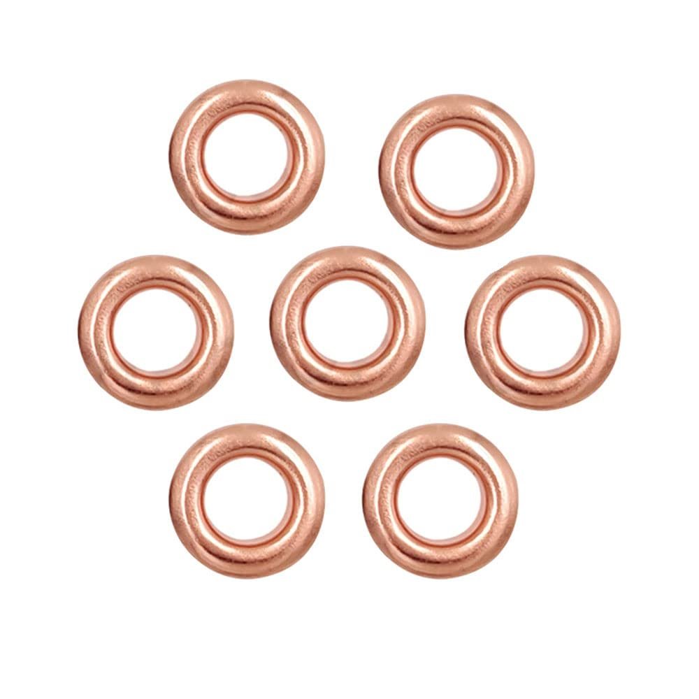 100 Sets 5mm Metal Eyelet Grommet With Washer Round Eye Rings,Rose Gold