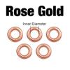 100 Sets 5mm Metal Eyelet Grommet With Washer Round Eye Rings,Rose Gold view 2