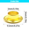 100 Sets 5mm Metal Eyelet Grommet With Washer Round Eye Rings,Rose Gold view 3