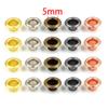 100 Sets 5mm Metal Eyelet Grommet With Washer Round Eye Rings,Rose Gold view 4