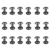 100 Sets Metal Double Cap Rivets Stud Round Nail Rivet,Gunblack,15x8mm view 1