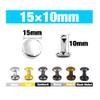 100 Sets Metal Double Cap Rivets Stud Round Nail Rivet,Gold,15x10mm view 2