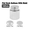 100 Sets Fabric Covered Button+1PCS Mold Press Die for Round Bread Shape Button Fabric Accessories DIY,with Flat Back,44L 2.75cm view 2