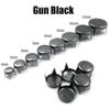 100PCS 4 Claw Flat Spike Rivets Studs Spots Nailhead Punk Rock DIY Leather Craft,Gun Black,7mm view 2
