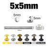 100 Sets Metal Double Cap Rivets Stud Round Nail Button with Tool,Gold,5x5mm view 2