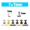 100 Sets Metal Double Cap Rivets Stud Round Nail Rivet,Gunblack,7x7mm view 2