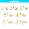 100Sets Conical Rivet Spikes,Gold,10mm view 2