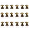 100 Sets Metal Double Cap Rivets Stud Round Nail Rivet,Copper,8x6mm view 1