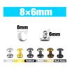 100 Sets Metal Double Cap Rivets Stud Round Nail Rivet,Copper,8x6mm view 2