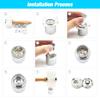 100 Sets Fabric Covered Button+1PCS Mold Press Die for Round Bread Shape Button Fabric Accessories DIY,with Aluminum Back,32L 1.95cm view 4