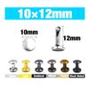 100 Sets Metal Double Cap Rivets Stud Round Nail Rivet,Gold,10x12mm view 2