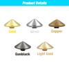 100Sets Conical Rivet Spikes,Gold,12mm view 3
