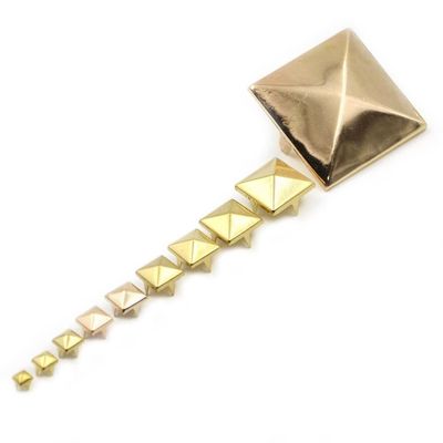 4 Claw Pyramid Rivet Square Rivets Studs Spike Nailheads Leathercraft DIY,Gold,8mm 100PCS