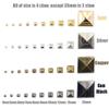 4 Claw Pyramid Rivet Square Rivets Studs Spike Nailheads Leathercraft DIY,Gold,8mm 100PCS view 2