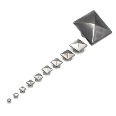 4 Claw Pyramid Rivet Square Rivets Studs Spike Nailheads Leathercraft DIY,Gun Black,10mm 100PCS
