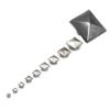 4 Claw Pyramid Rivet Square Rivets Studs Spike Nailheads Leathercraft DIY,Gun Black,10mm 100PCS view 1