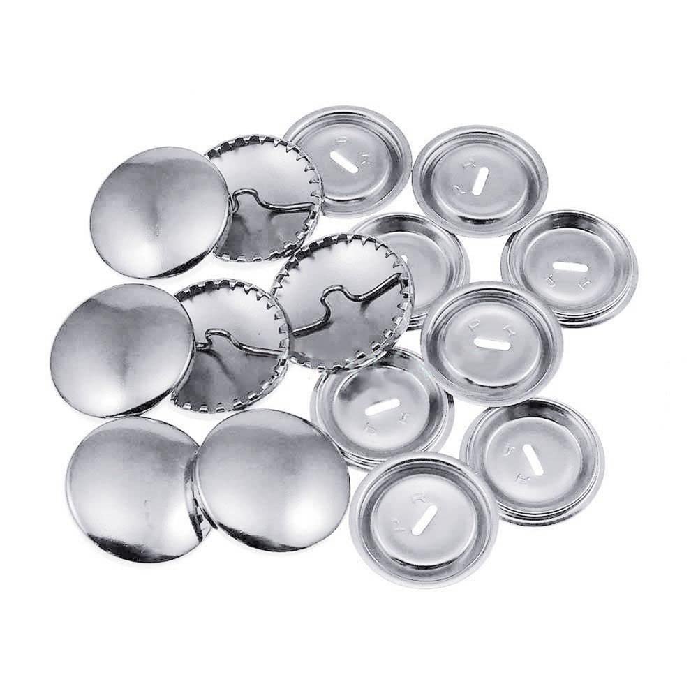 10PCS Metal Self Cover Buttons Round Fabric Cloth Buttons Handmade Fabric Cover Button Craft DIY Accessories,Diameter 22mm