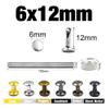 100 Sets Metal Double Cap Rivets Stud Round Nail Button with Tool,Copper,6x12mm view 2