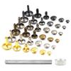 100 Sets Metal Double Cap Rivets Stud Round Nail Button with Tool,Copper,6x12mm view 3