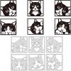 BENECREAT 6 Styles Animal Cat Metal Die Cuts, "Peeking" Cat Cutting Dies Stencils for DIY Scrapbooking Card Making Album Decorative Art Crafts, 18.1x12cm/ 7.12x4.7 Inch view 1
