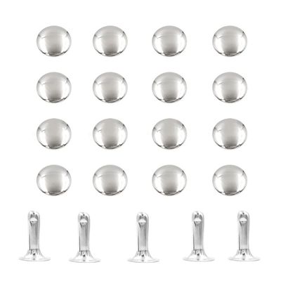 100Sets Metal Round Rivet Single Cap Rivets Studs,Silver,8mm