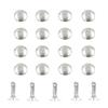 100Sets Metal Round Rivet Single Cap Rivets Studs,Silver,8mm view 1