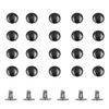100Sets Metal Round Rivet Single Cap Rivets Studs,Gunblack,15mm view 1