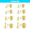 100Sets Metal Round Rivet Single Cap Rivets Studs,Gunblack,15mm view 2