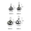100sets Metal Double Cap Rivets Studs Round Head Leather Craft,Bright black,66mm(cappost) view 2