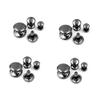 100Sets Metal Double Cap Rivets Stud Round Nail Spike,Gun Black,8x9mm view 1