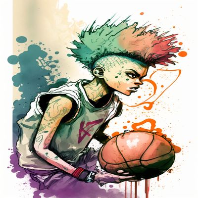 Basketball Boy Diamond Painting Kits DIY Diamond Painting Colorful Doodling 5d Numbered Dot Drill Art Kit for Beginners, for Boys Home Decor 40X50cm