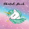 Mini Sketchbook: For Ideas, Drawing & Doodles & More, Mini-Sketch Pad (6 x 9 inches), Cute Unicorn - [Professional Binding] view 1