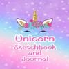 Unicorn Sketchbook and Journal: A Cute Unicorn Journal and Sketchbook for Girls with lined paper and blank pages for sketching and drawing, notes and more. (7x10" - 100 pages) view 1