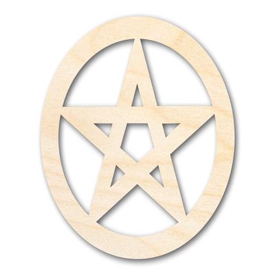 Unfinished Wood Pentacle Shape Craft up to 46" DIY 14" / 1/2"